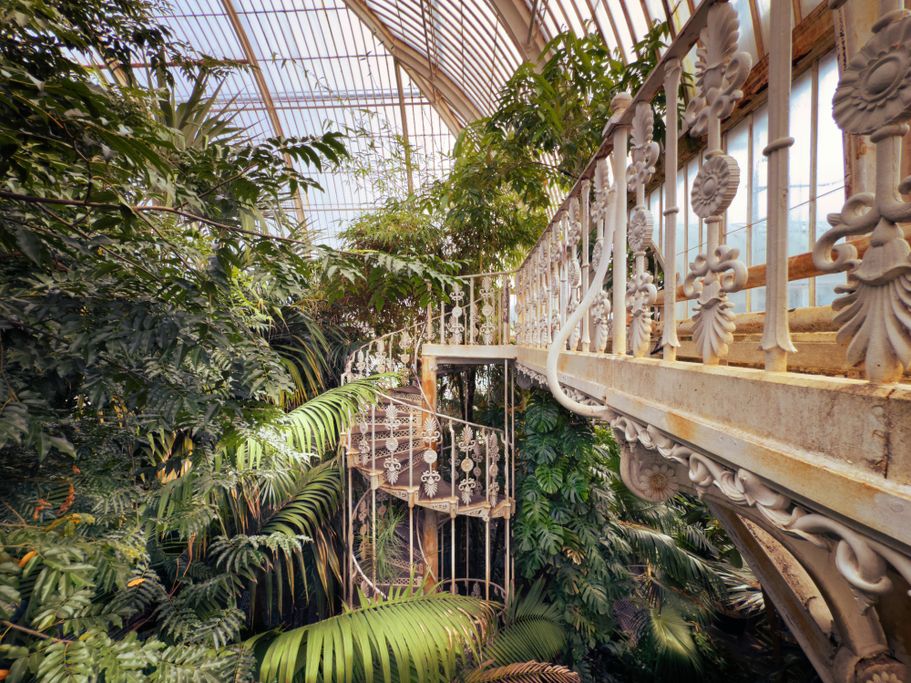 Eine Treppe in den Kew Gardens